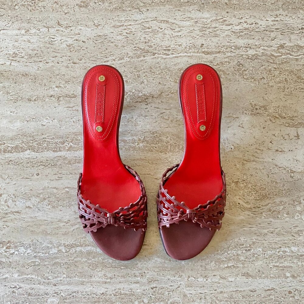 Vintage Celine Kitten Heel Sandals